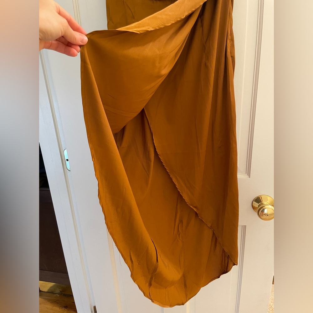 NWOT Baltic Born One Shoulder Midi Dress Copper/Amber M - Picture 7 of 12